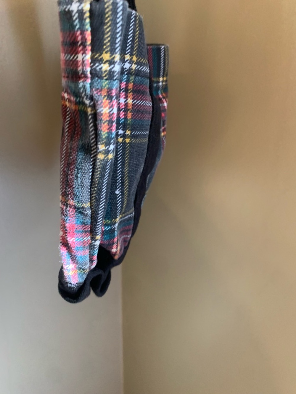 J.Crew Mini Canvas Tote Purse  Women's  Plaid Black Red Snap  Double Handles - Picture 3 of 6
